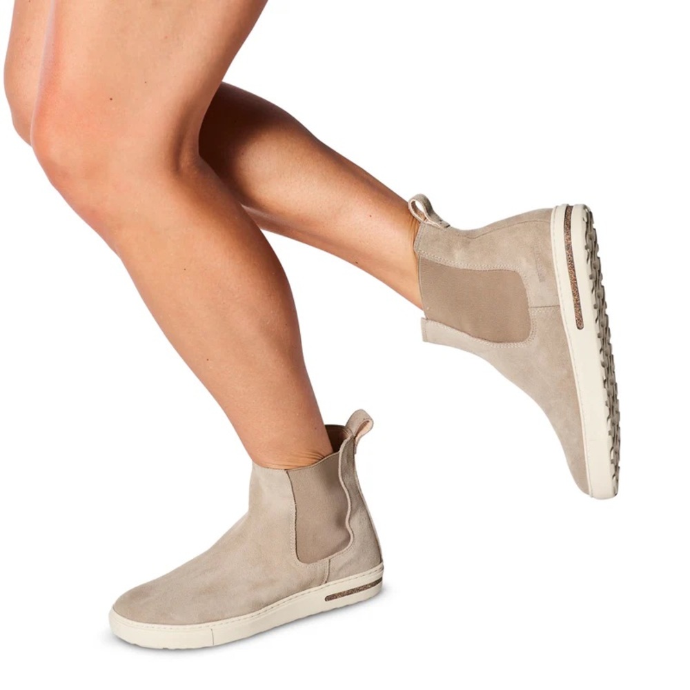 NWT Birkenstock Bend Chelsea Ankle Boot in Taupe Suede Size 36